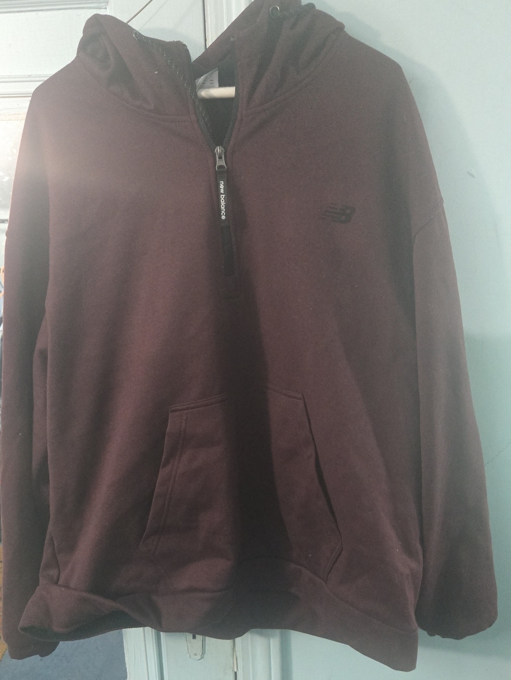 New Balance Men’s Maroon Half-Zip Pullover Hoodie